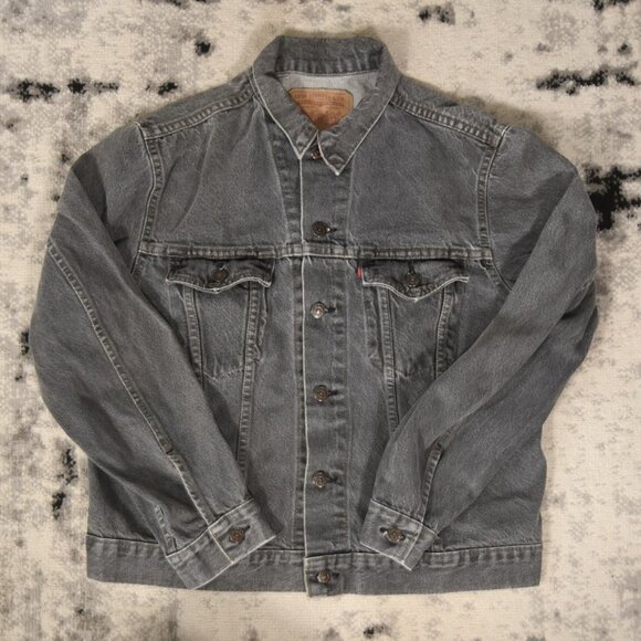 Vintage Levi's Made in Canada Grey Trucker Denim Jacket - Picture 1 of 6